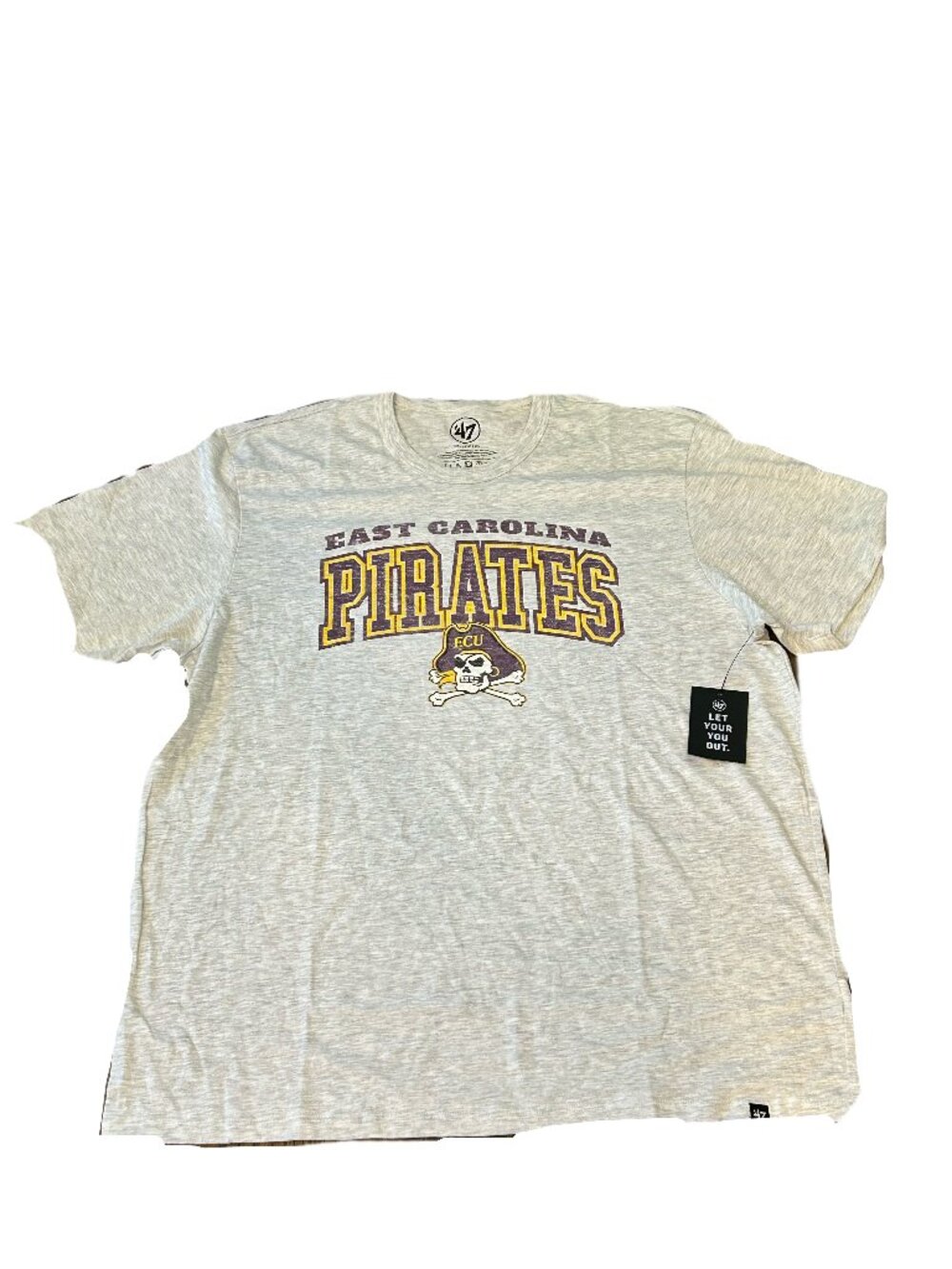 NWT East Carolina University Pirates '47 Brand Prep Logo T-Shirt
